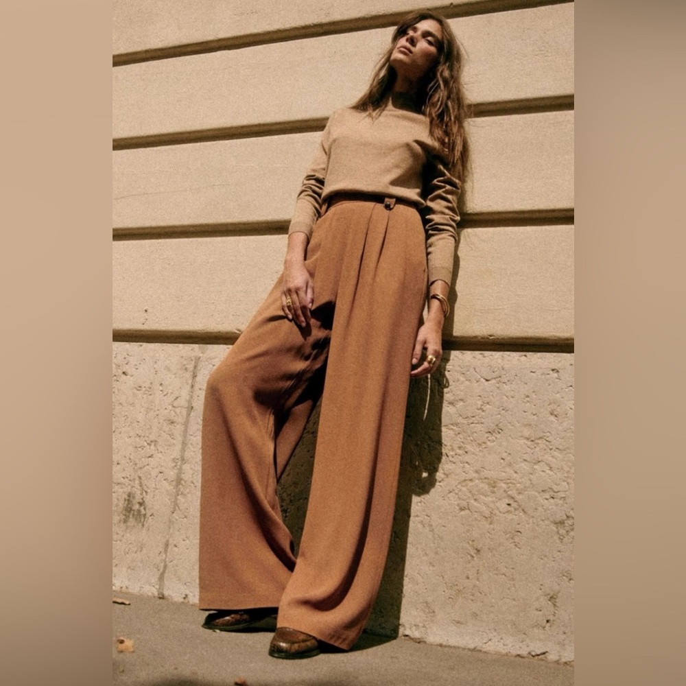 Sezane Loulou Wide-Leg Trousers